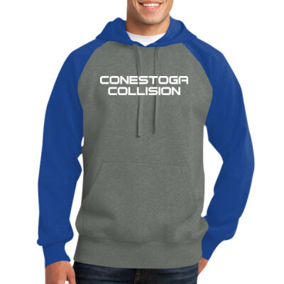 CC - Raglan Colorblock Pullover Hooded Sweatshirt Thumbnail